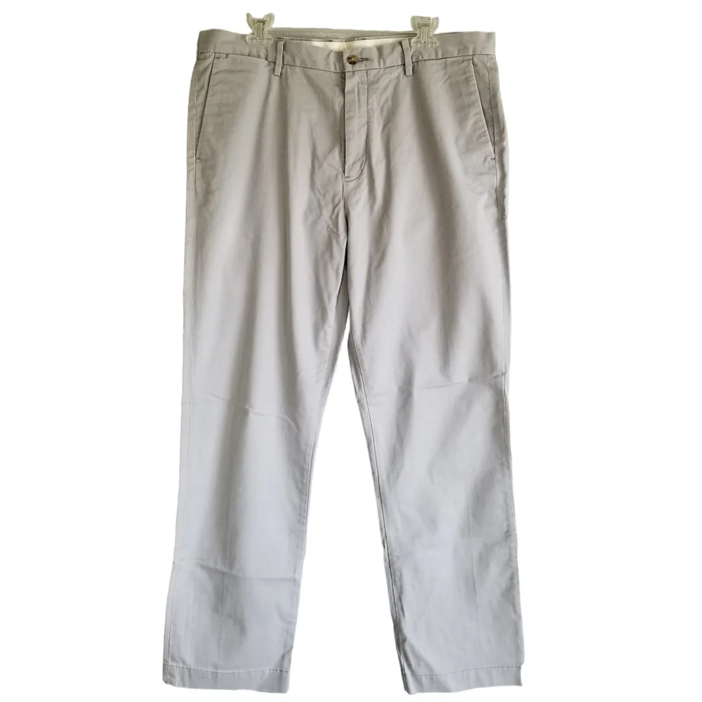 Polo Ralph‎ Lauren 35x32 Tan Classic Fit Flat Front Pants Chino Stretch